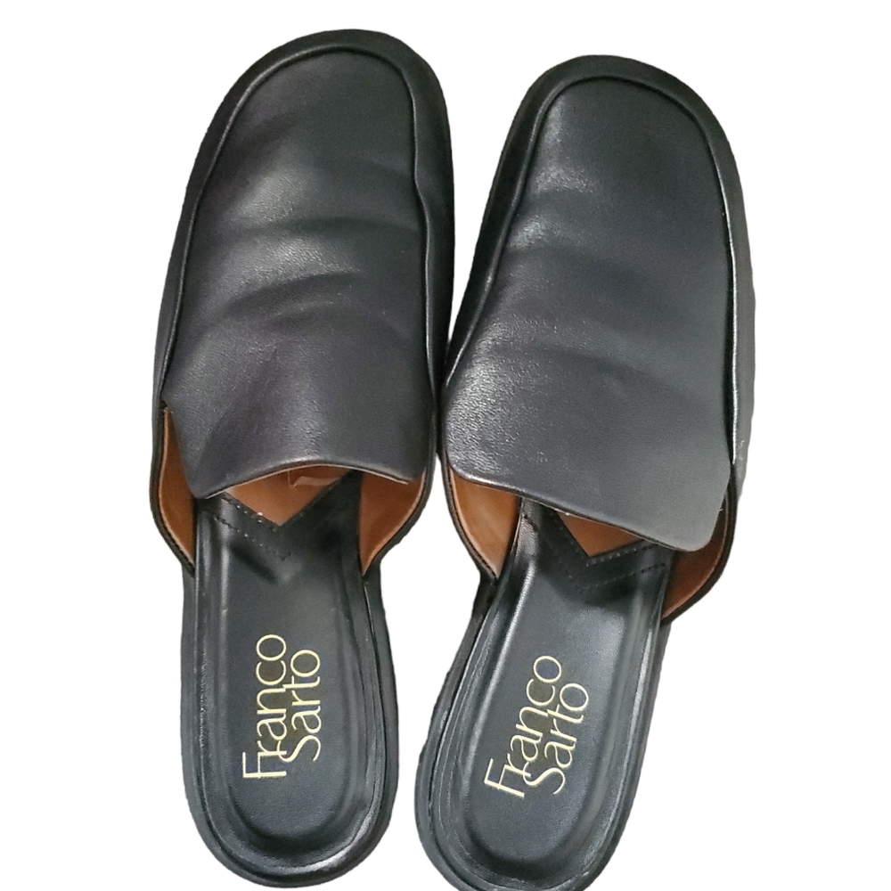 Franco Sarto Bocca Slide Black Leather Mule - Picture 5 of 5